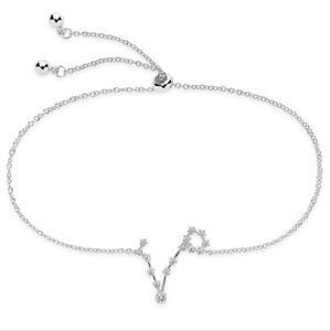 Silver Pisces Constellation Drawstring Bracelet